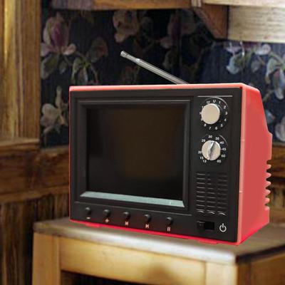 1/12 Scale Dollhouse TV Can Play Video Miniature Furniture Ornament