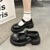 Damskie buty Mary Jane na grubym obcasie, wiosenne nowości, okrągły nosek, płytkie wycięcie, krzesło z platformą, antypoślizgowe obcasy