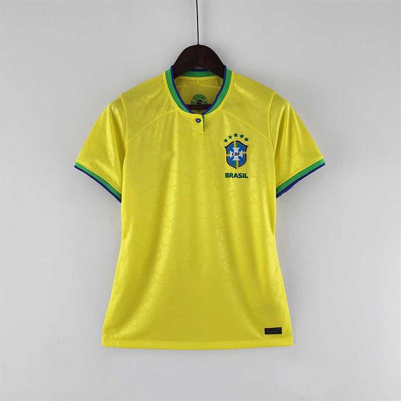 2022 World Cup Brazil jersey No. 10 Neymar home short-sleeved Ronaldo women s football jersey S