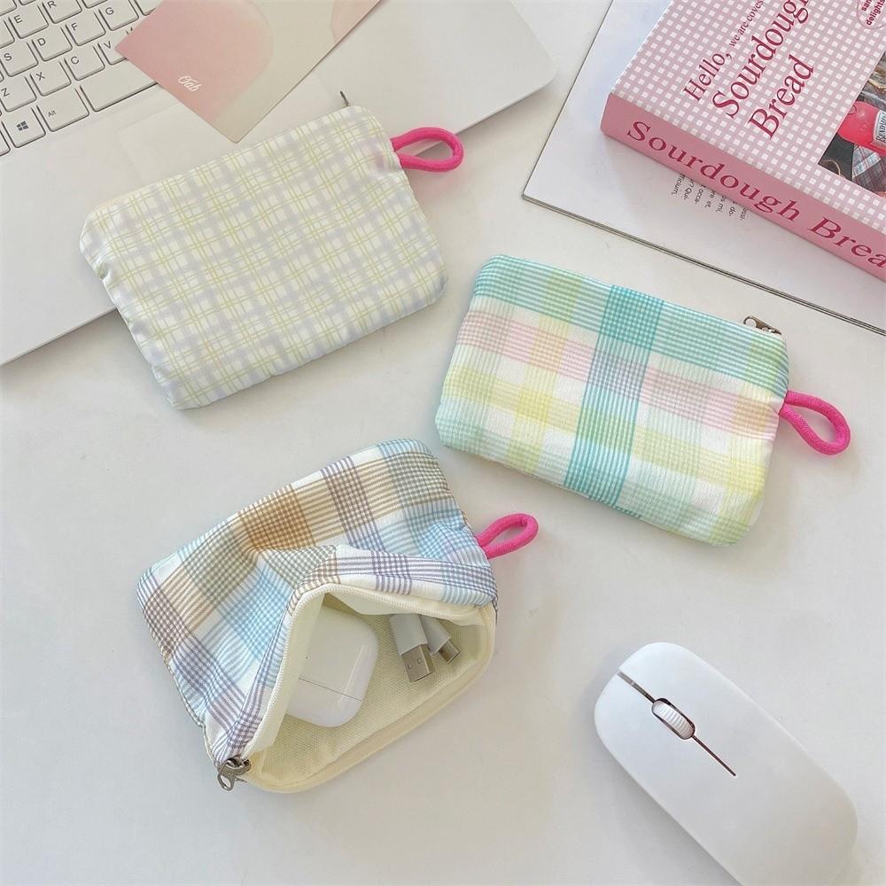 New Fresh Print Coin Purse Portable Canvas Lipstick Storage Bags Mini Students Earphone Bag