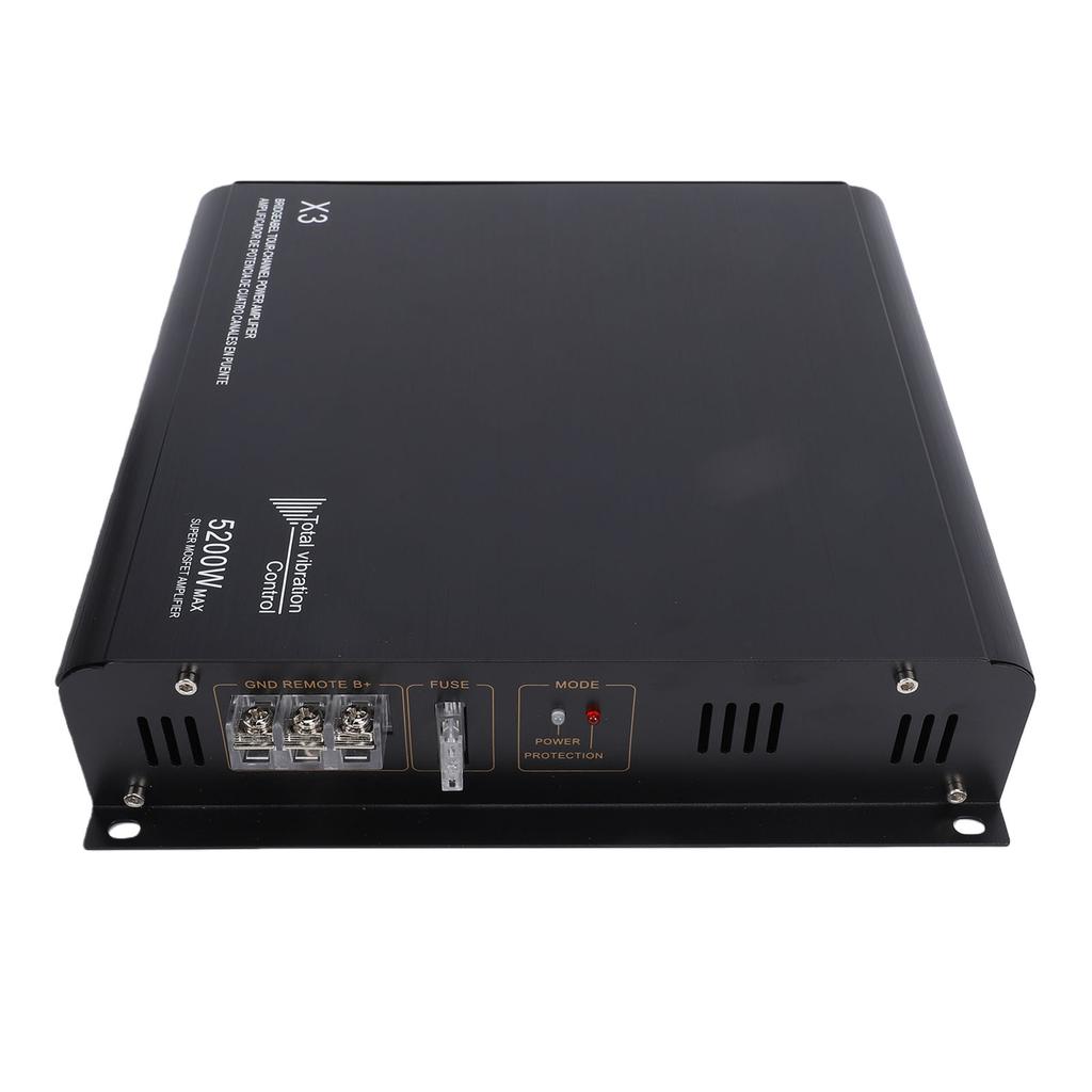 2 Channel Car Amplifier 5200W High Power Dual Channel Bridgeable Sound Speaker Amp Box for 12V Truck Boat UTV