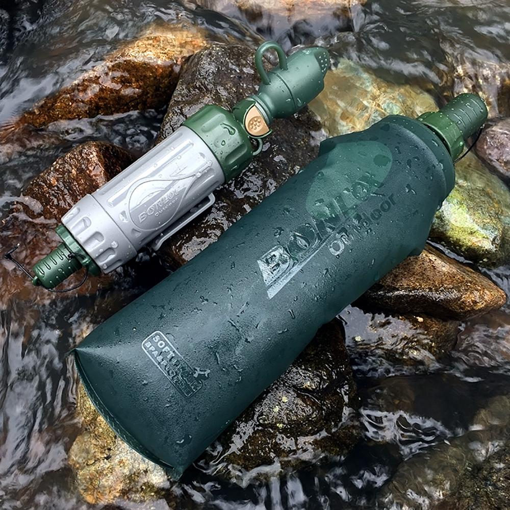

Наружный очиститель воды, портативный полевой фильтр для питьевой воды, соломинка для экстренной очистки питьевой воды с мягким чайником