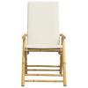 Garden Chairs 6 Pcs Adjustable Foldable with Cushions Bamboo