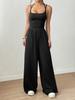 Damen Freizeit Sommer Camisole Jumpsuit - Weiter Bein, Locker, Taillenbetonend Bodycon Stil