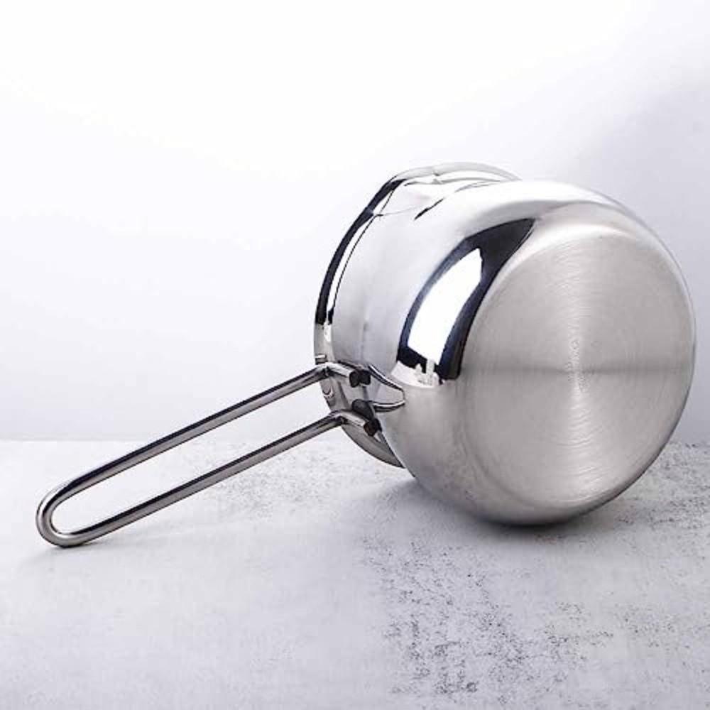 with Spout Single Hand Pot 304 Stainless Steel Stainless Steel Small Pot Milk Pan  Stove Top