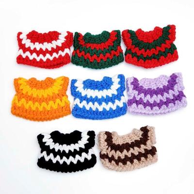 Gestricktes Puppenoberteil Zickzack-Pullover Kleidung Schlüsselanhänger Material