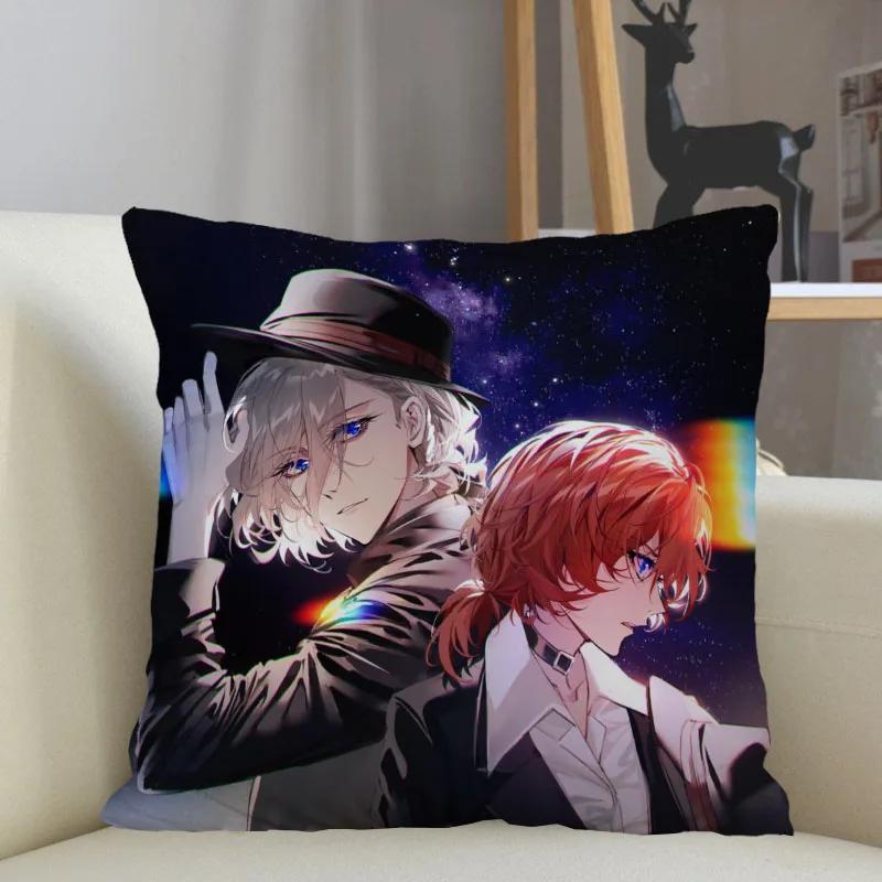 Musife Custom Bungo Stray Dogs Pillowcase Home Decoration 45X45Cm Zipper Square Pillowcase Throw Pillow Cover Drop Shipping 1215