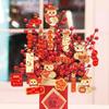 18Pcs Blessing Words Chinese New Year Pendant Snake Year Hanging Card  Party Supplies