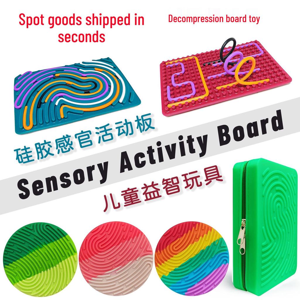 Children's Educational Silicone Sensory Puzzle Board - Twist & Learn Activity Toy