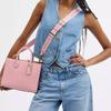 Coach Ace 26 Logo Pattern Embossed Detachable Shoulder Strap Leather Tote Bag Women Tote Soft-Pink CR681-B4SOF