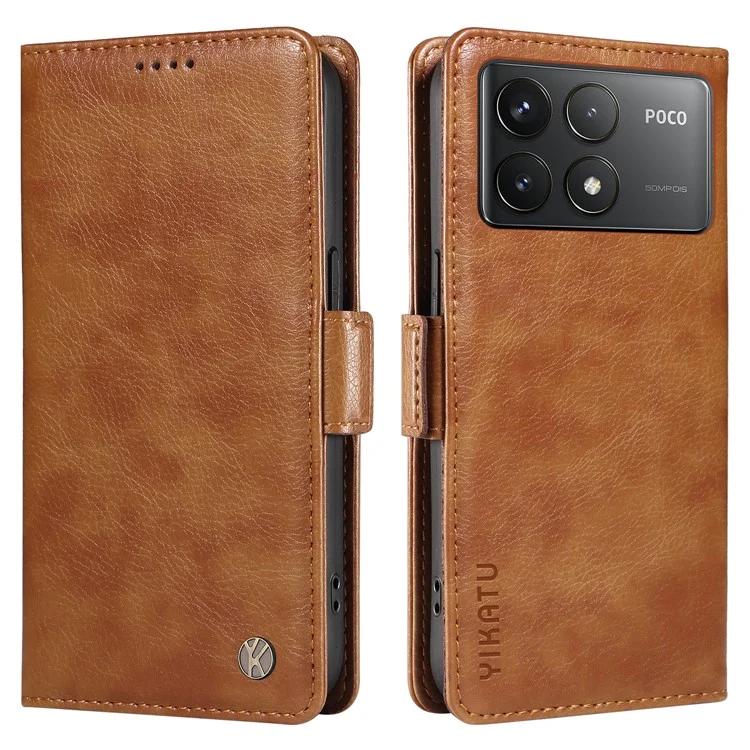 

YIKATU YK-007 For Xiaomi Poco F6 Pro 5G Redmi K70 5G K70 Pro 5G Leather Case Phone Wallet Cover
