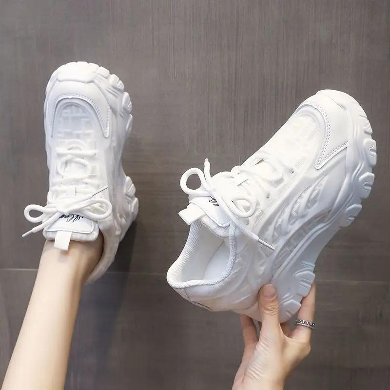 2024 Luxury Interior Height Increase 9cm Casual Skateboarding Shoes Spring/Autumn Korean Edition Women's Running Sports Shoes