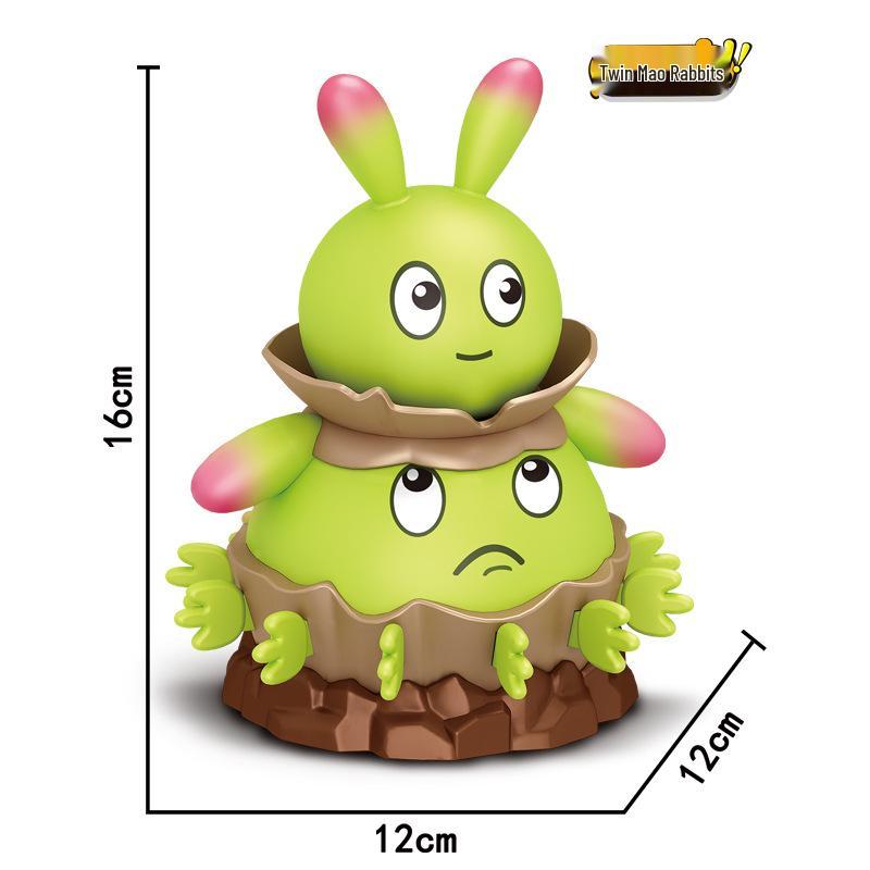 Genuine Plants vs. Zombies Twin Rabbit Radish Pull Toy - Novelty Interactive Prank for Boys