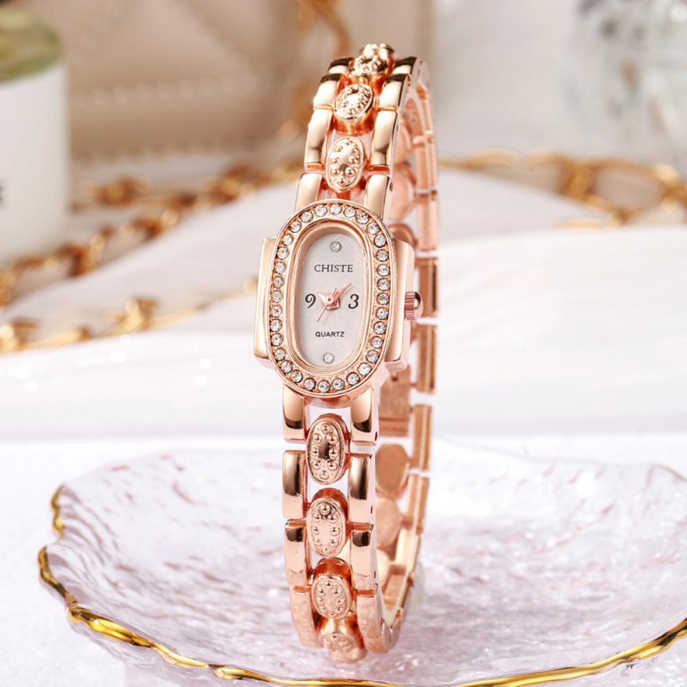Watches for Ladies Luxury Diamond Quartz Gold Bracelet Wristwatch Women Watch Fashion High Quality Female Clock Rhinestone