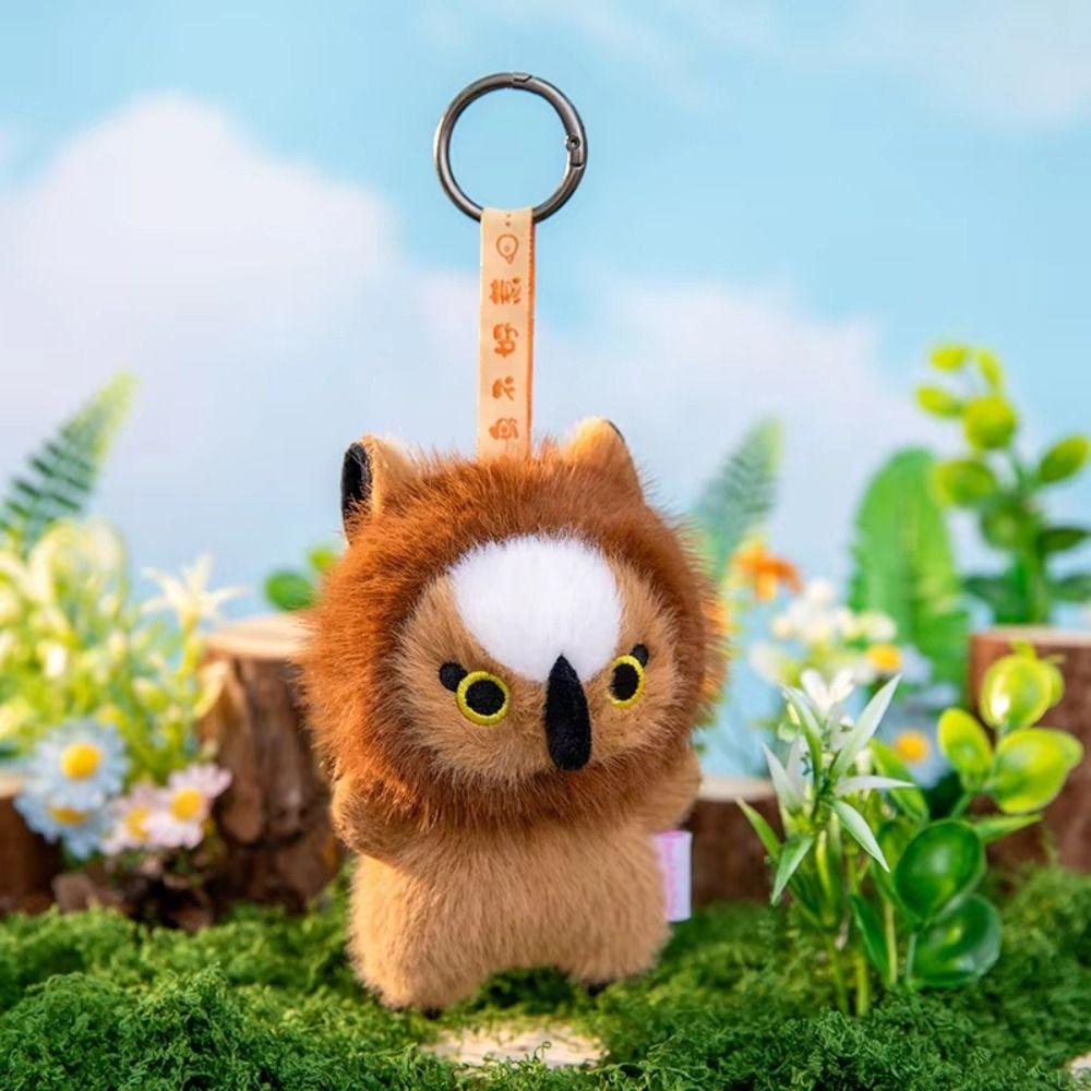 The Unyielding Chicks Series Owl Plush Keychain Adorable Macaw Plush Pendant Birthday Gift