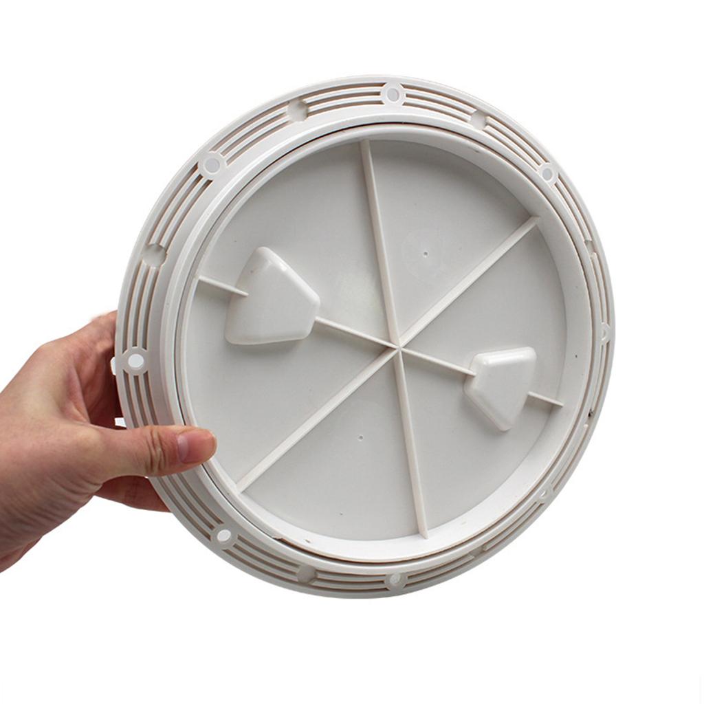 4/6/8 hüvelykes Fekete/Fehér Kerek Csúszásmentes Ellenőrző Nyílás Levehető Fedéllel Tengeri Csónakok Jachtokhoz