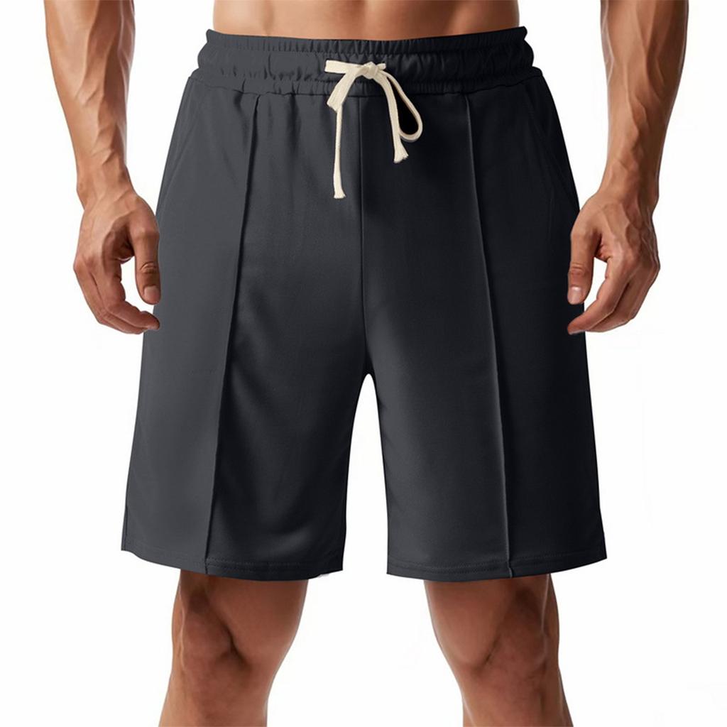 Men'S Straight Work Pants Fashionable And Casual Drawstring Shorts