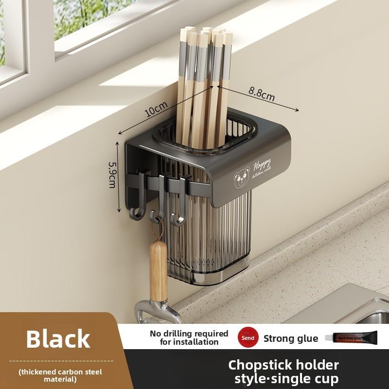Kitchen Wall Mount Storage Rack With Multifunctional Storage For Home Use