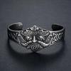 Stainless Steel Viking Runes Celtic Bracelet with Knot Pattern - Retro and Trendy Ornament