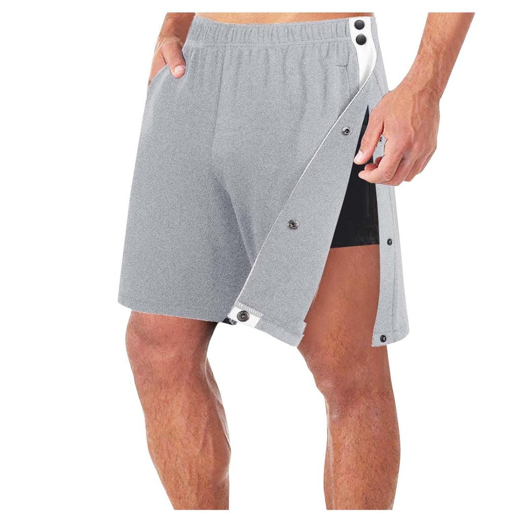Spring And Summer Men'S Side Full Breasted Shorts Loose Casual Sports Training Pants
