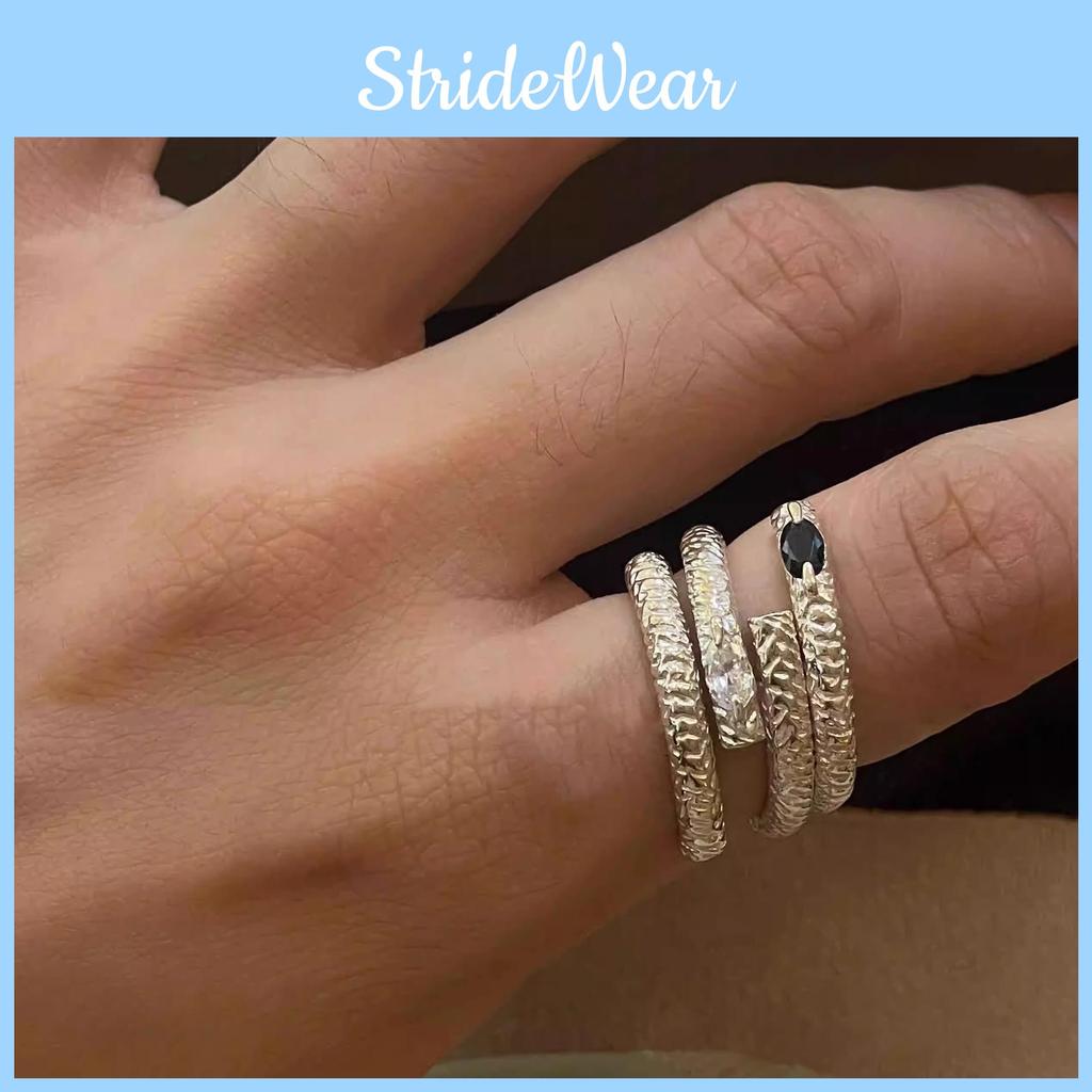 Elegant High-end Copper Gemstone Ring For Women With Unique Adjustable Open Design