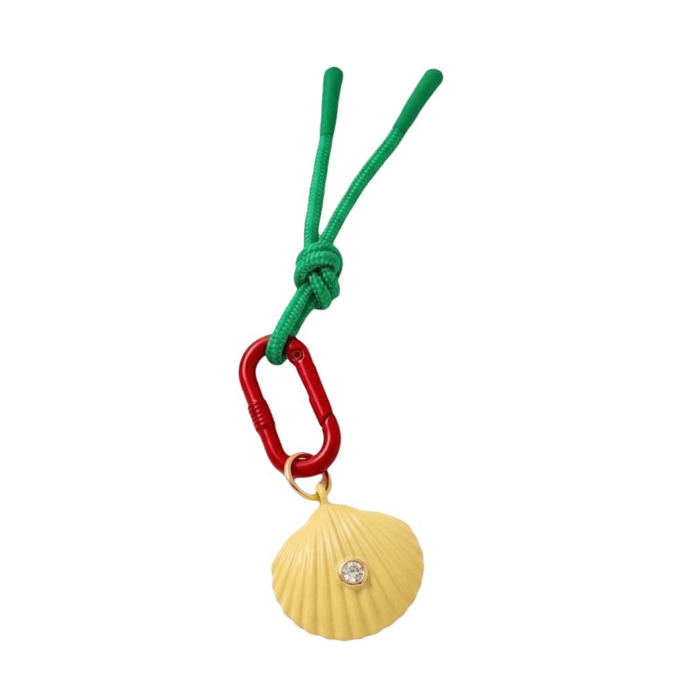 

Sea Series Bag Chain Charms Acrylic Mobile Phone Pendant Fashion Car Keyring Daily Use Yellow Shell