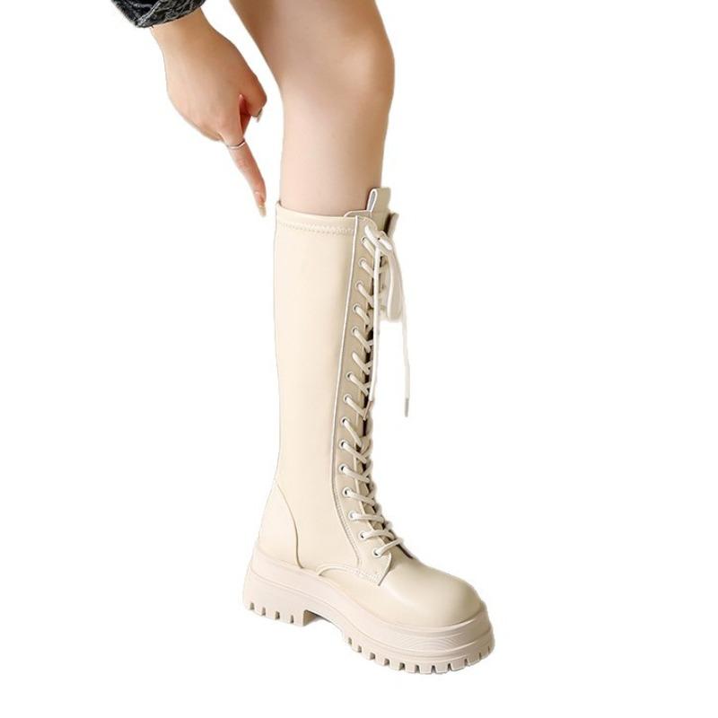 Long boots for women's autumn new straps, thin knight boots, thick soles but knee knight boots for women