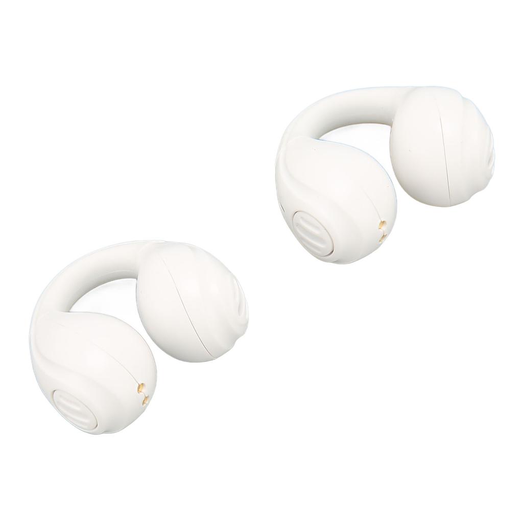 Clip On Earbuds Bluetooth 5.3 IPX4 Waterproof Bone Conduction Noise Reduction Wireless Open Ear Earbuds for Sports