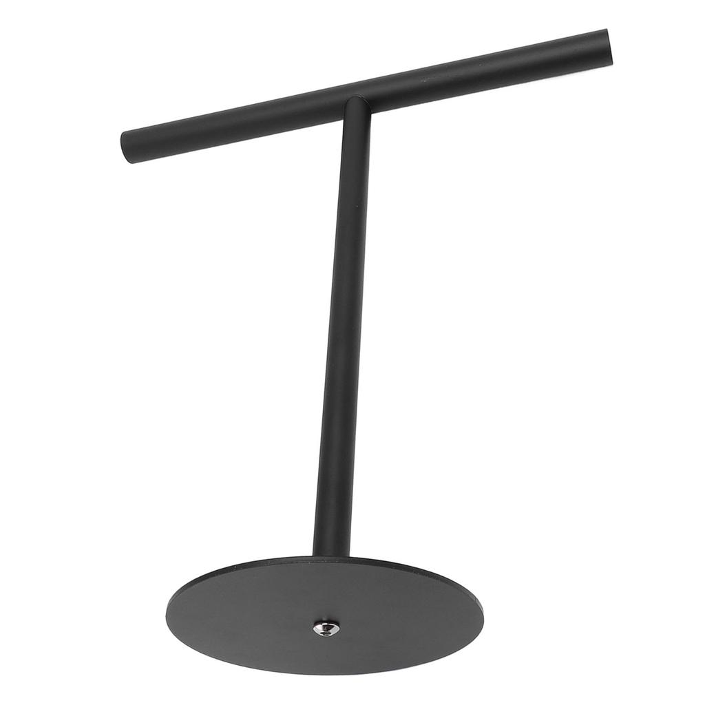 T Shape Towel Holder Stainless Steel Standing Hand Towel Rack with Heavy Base Jewelry Organizer for Bathroom Kitchen Countertop Black