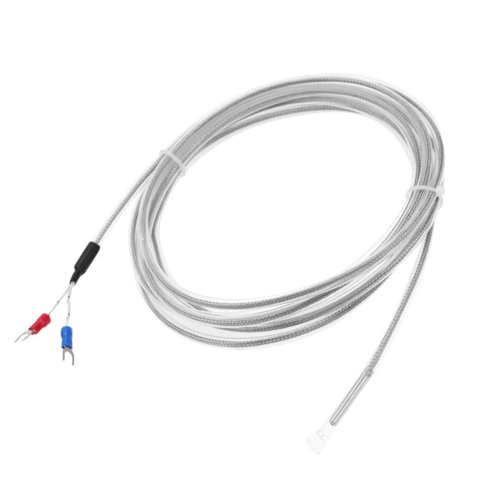 PTFE K Type Thermocouple 0~200°C 2 Wire Temperature Sensor Probe Waterproof High Accuracy Thermocouple Probe Industrial Use