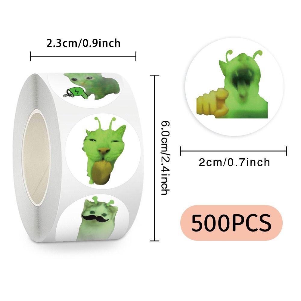 500Pcs Alien Cat Stickers Quirky Style Quirky Decals Decals Funny Stickers  DIY Projects