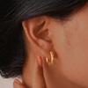 2.6MM Vintage Metal Pattern Hoop Earrings for Woman Girl,Stainless Steel Texture Earring Loop,Korean Temperament Jewelry