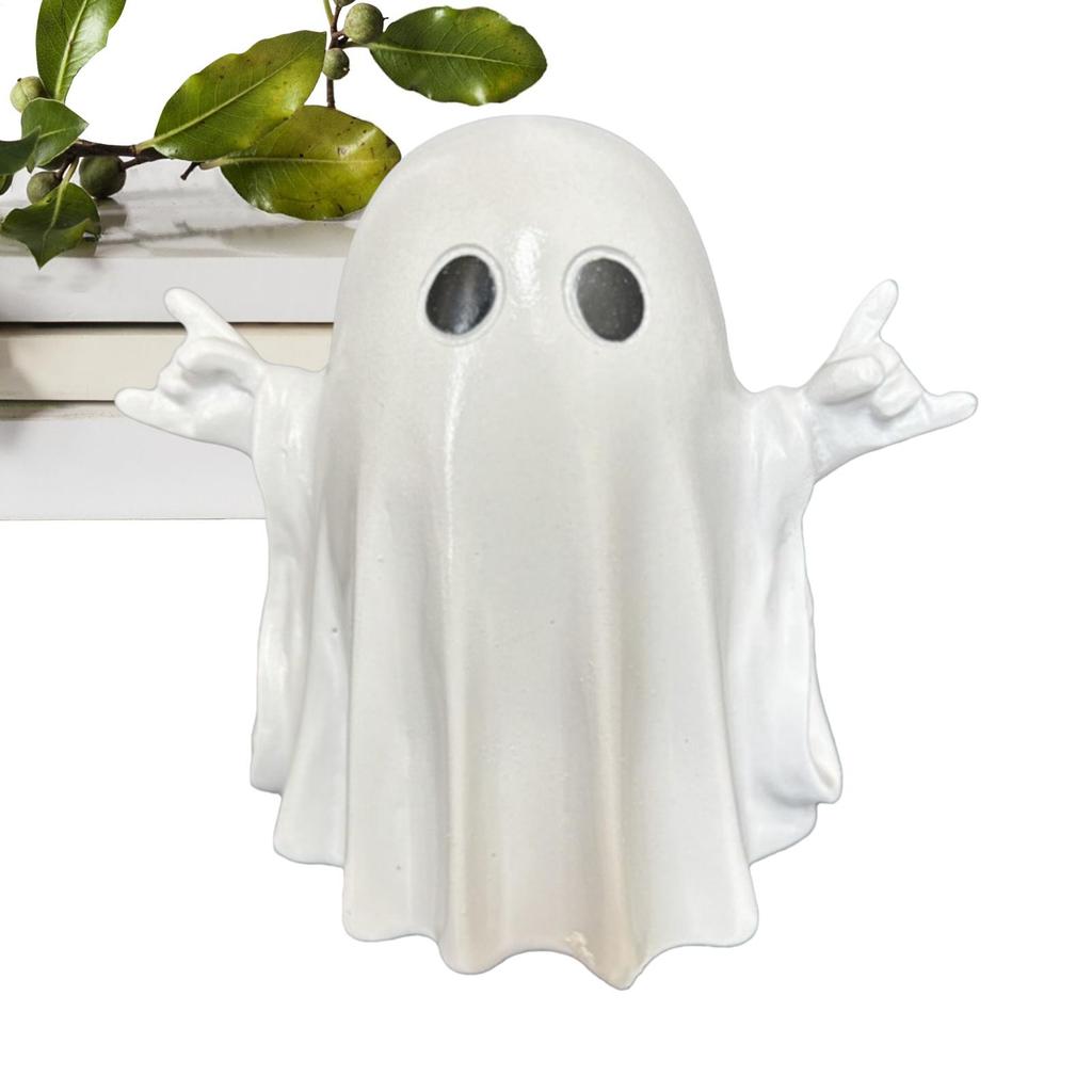 Halloween Small Ghost Decor Cute White Ghost Party Decoration Courtyard Ornaments Spooky Halloween Decorations Table Ornaments
