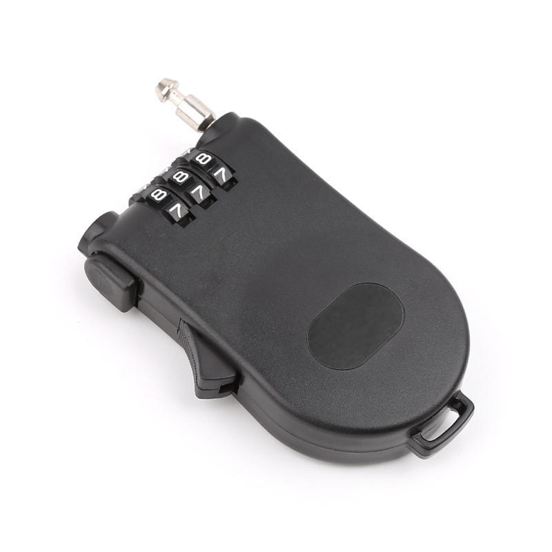 

Retractable Wire Rope Password Lock Combination Coded Locker Outdoor Keyed Padlo чорний