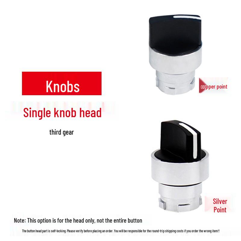 XB2 Series Two-Position Key Selector Switch Head with Rotary Knob ZB2-BE101 Flat Button