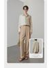 Women's Loose-Fit Silk Shirt - 2025 Spring/Summer, 100% Double Crepe Mulberry Silk, Color-Block Design