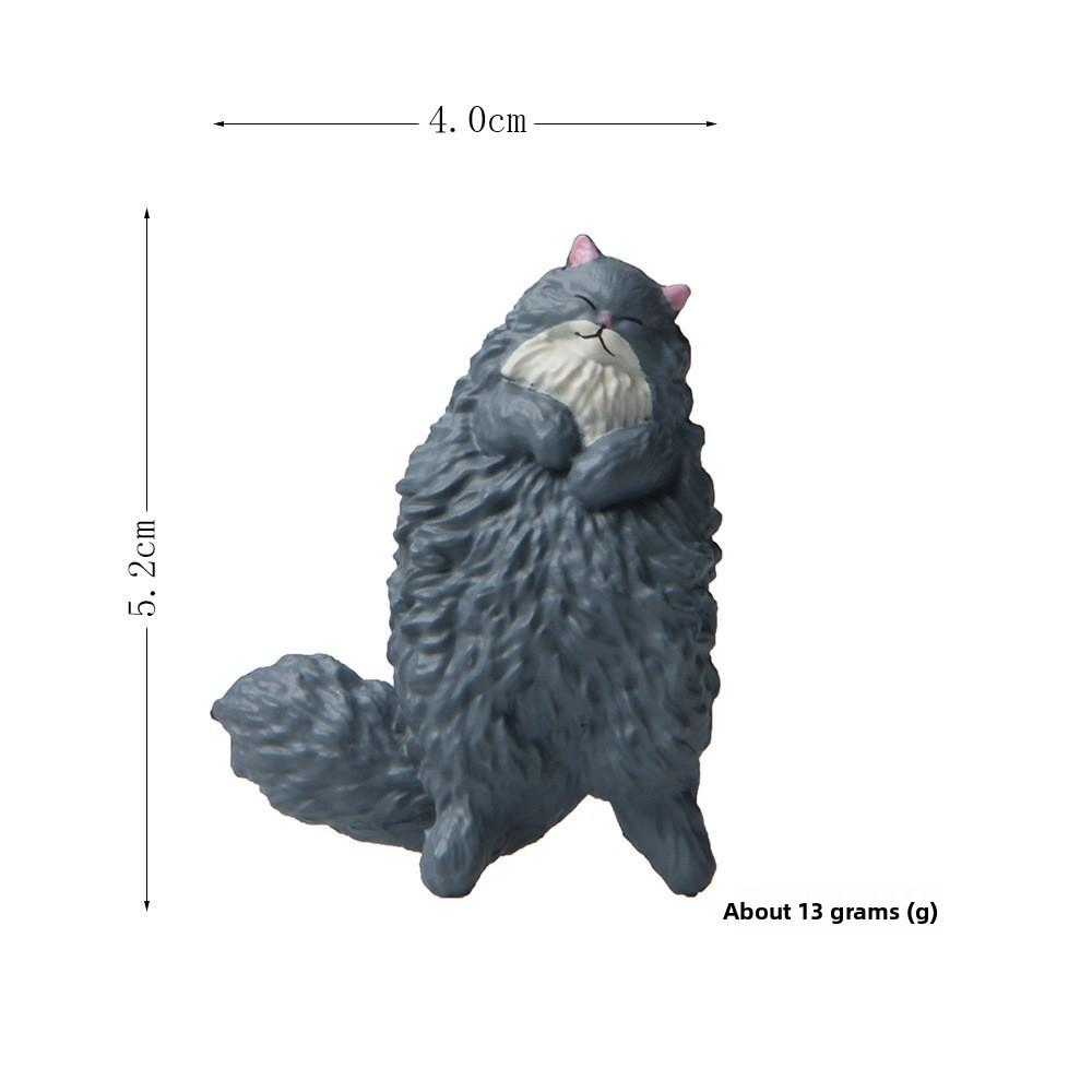 Cartoon Cute 4pcs Sleeping Cat Model Ornament Set Decoration Accessories