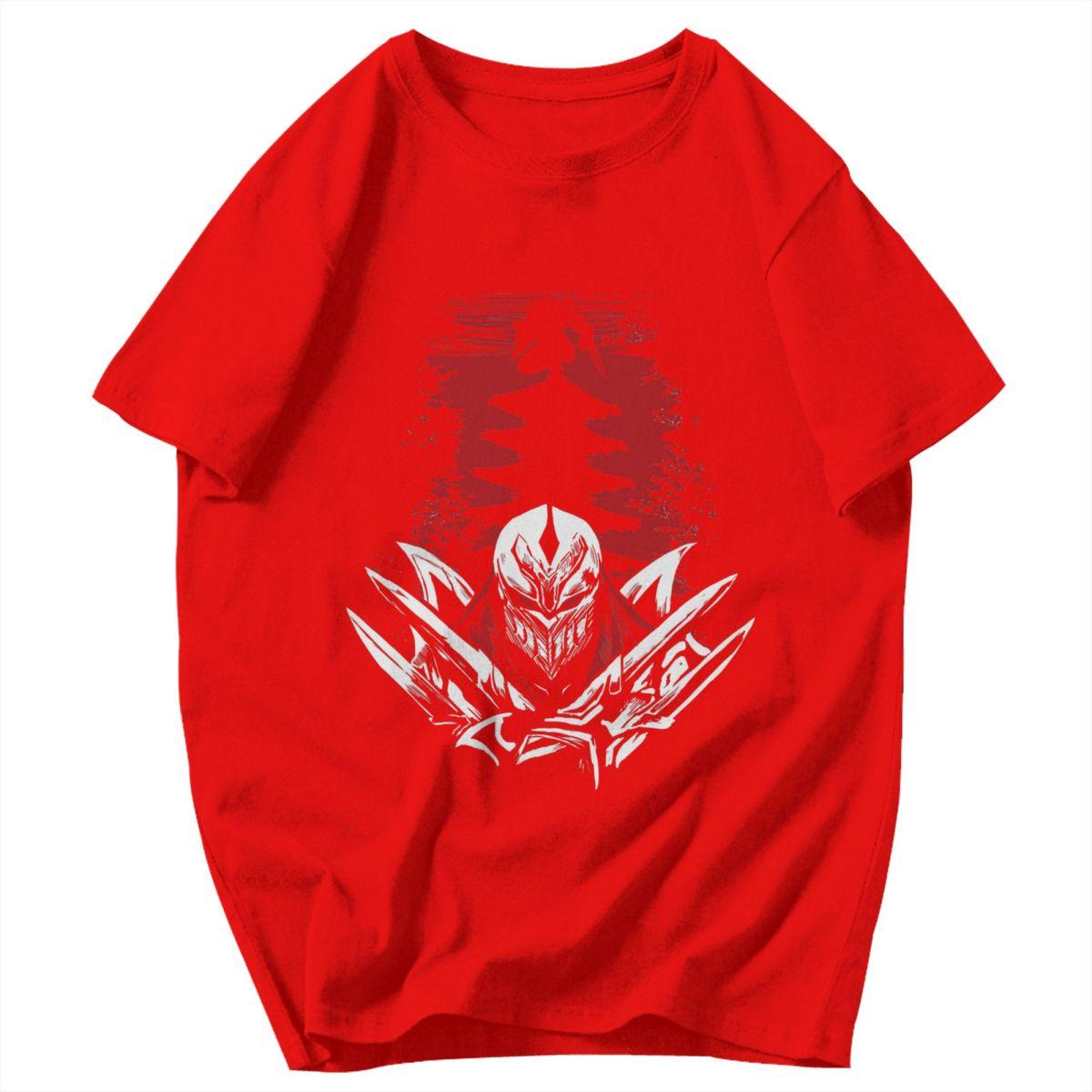 Мужская футболка Zed Мастер Теней League Of Legends LOL Pops Y2K Графическая Аниме Унисекс Одежда Футболки S