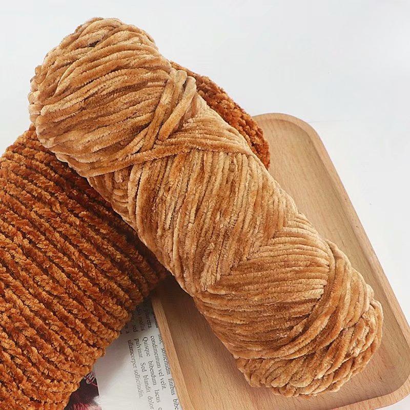 10Pcs/95g Chenille Warm Velvet Yarn Blended for Handmade DIY Knitting Wool Crochet Handmade Scarf Coat Baby Blanket and Hat