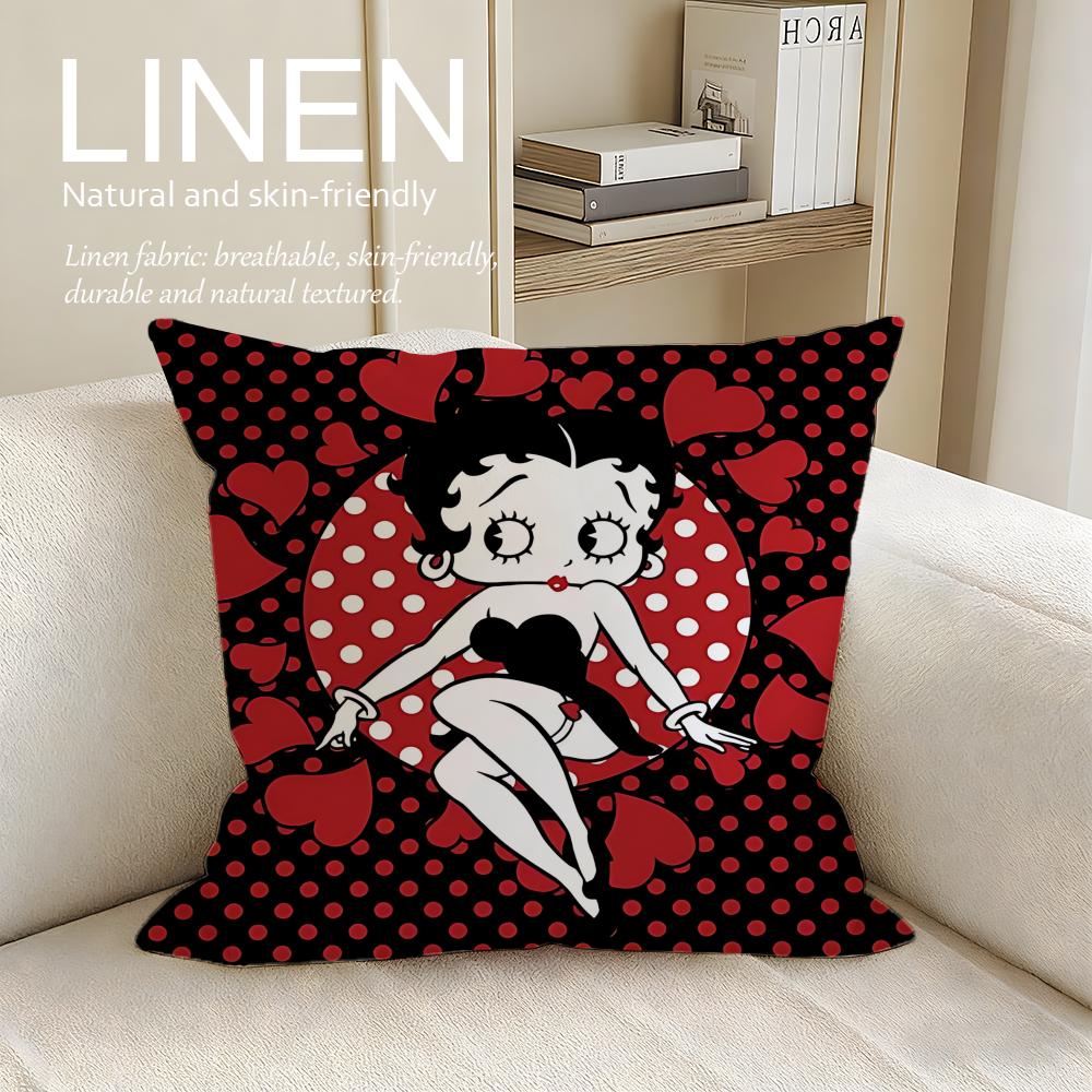 Classic Betty Boop Cushion Cover Pillowcase Set Pcs x x Breathable Washable Sofa Cushion Cover