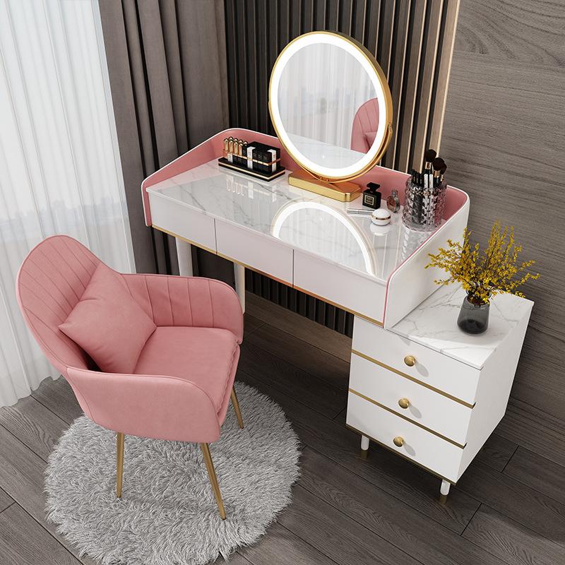 The Nordic Dresser Small Family Model Bedroom Contemporary Contracted with Lamp Light Decoration Lacquer That Bake Makeup Table