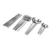 24Pcs Stainless Steel Cutlery Set Silver Vintage Craft Steak Cutlery Kitchen Spoons Forks Knifes Kit