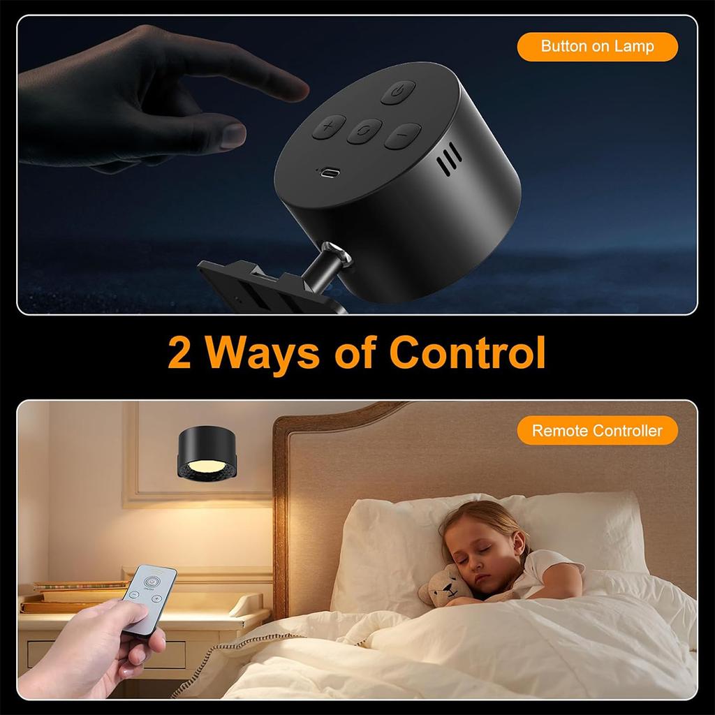 Dimmable Wall Light Indoor Remote Control 4000K Neutral White Magnet Lamp 360 Usb Rechargeable Wireless Led Sconces Lights Bulb
