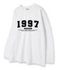 UNION GARMENTS 1997 Number Logo Loose Fit Long Sleeve T-Shirt White [Basic Or Ribbed]