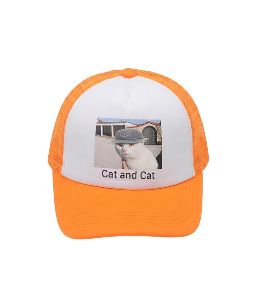 Eolaiteuaenggeul Cat And Cat Trucker Cap (7 Colors)