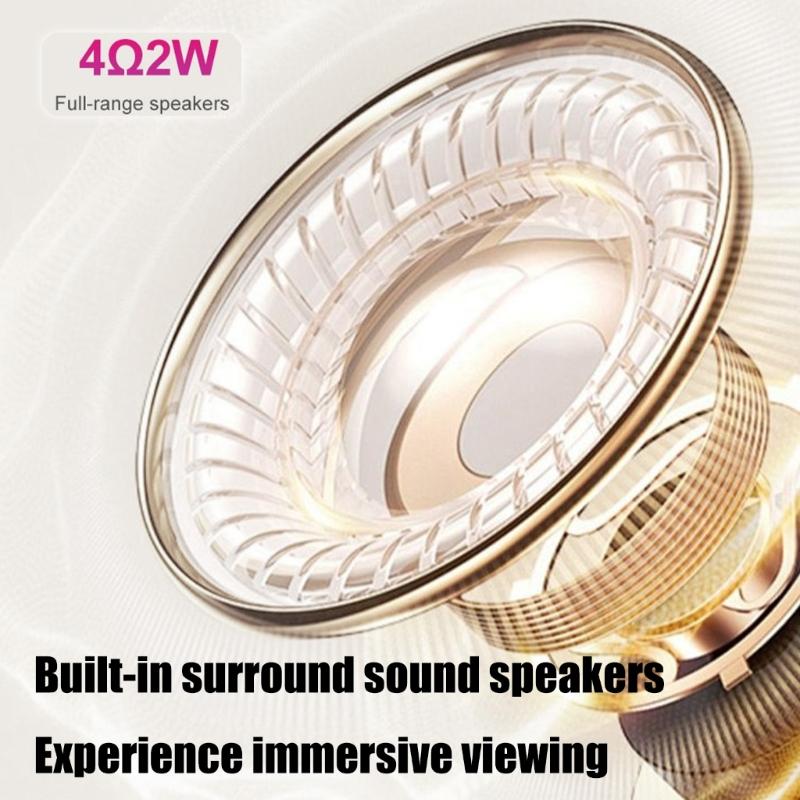 1080P USB Corded Projector With 240 Degree Rotating Lens and Auto Correction for Multi Scenario Use