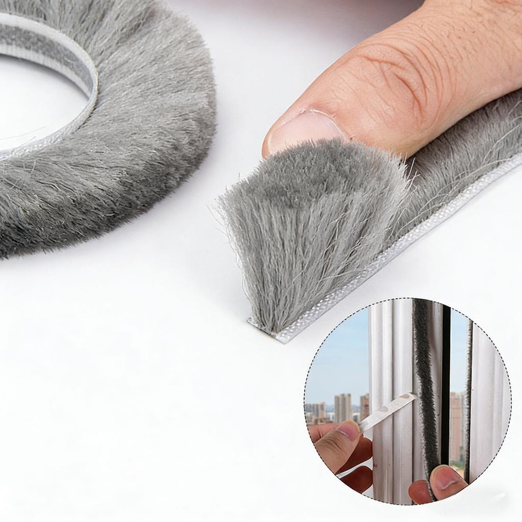 Self Adhesive Felt Weatherstripping Windows Doors Sliding Doors Soundproof Insulation Draft Stopper Anti Collision Seal Strip