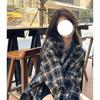 2024 Korean Retro Plaid Long Sleeve Loose Women's Cardigan Blouse: Spring/Autumn Sweet Lazy Style