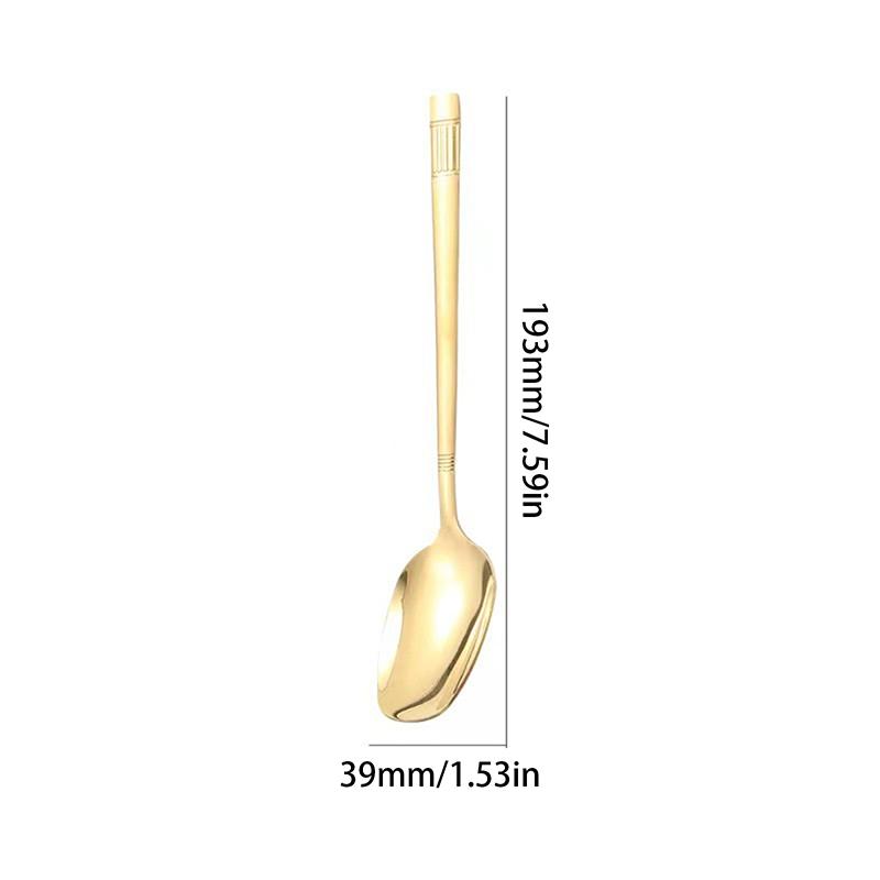 Set Di 3 Cucchiai Da Tavola Grandi In Acciaio Inossidabile 18/10 – Design Quadrato, Manico Ergonomicamente Curvo, Lucidatura A Specchio – Lavabili In Lavastoviglie - 5