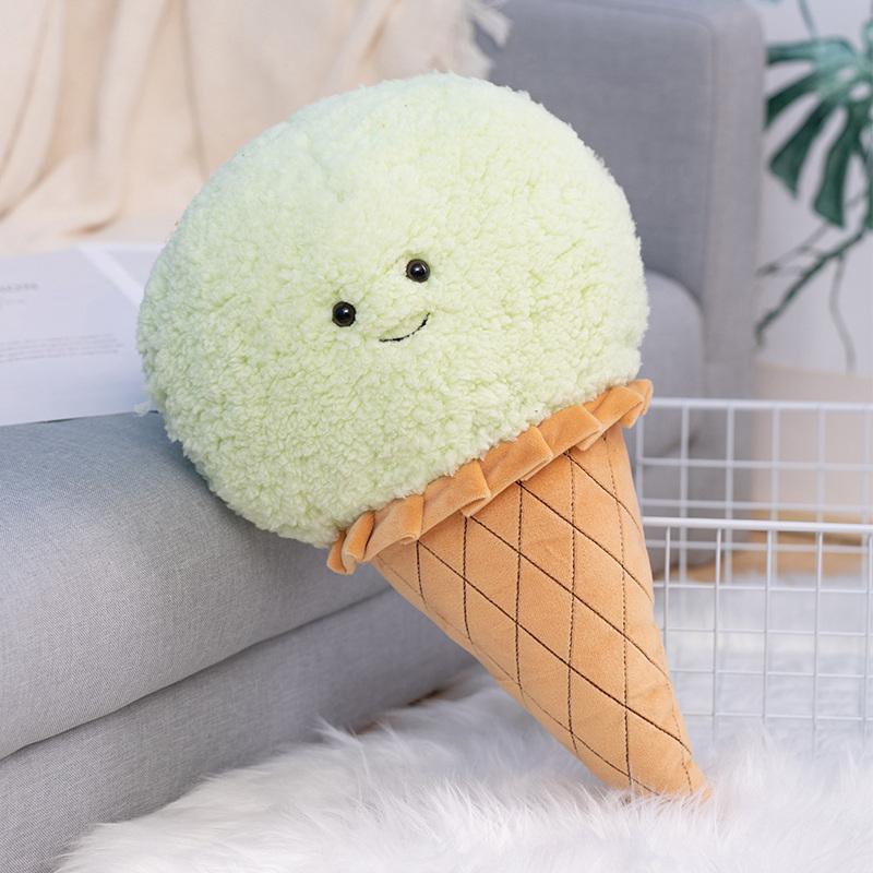 Jelly Cat Simulation Ice Cream Plush Doll Cat and Dog Interactive Pet Toys Home Bedroom Decorations Pet Supplies